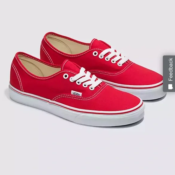 Ladies red store vans